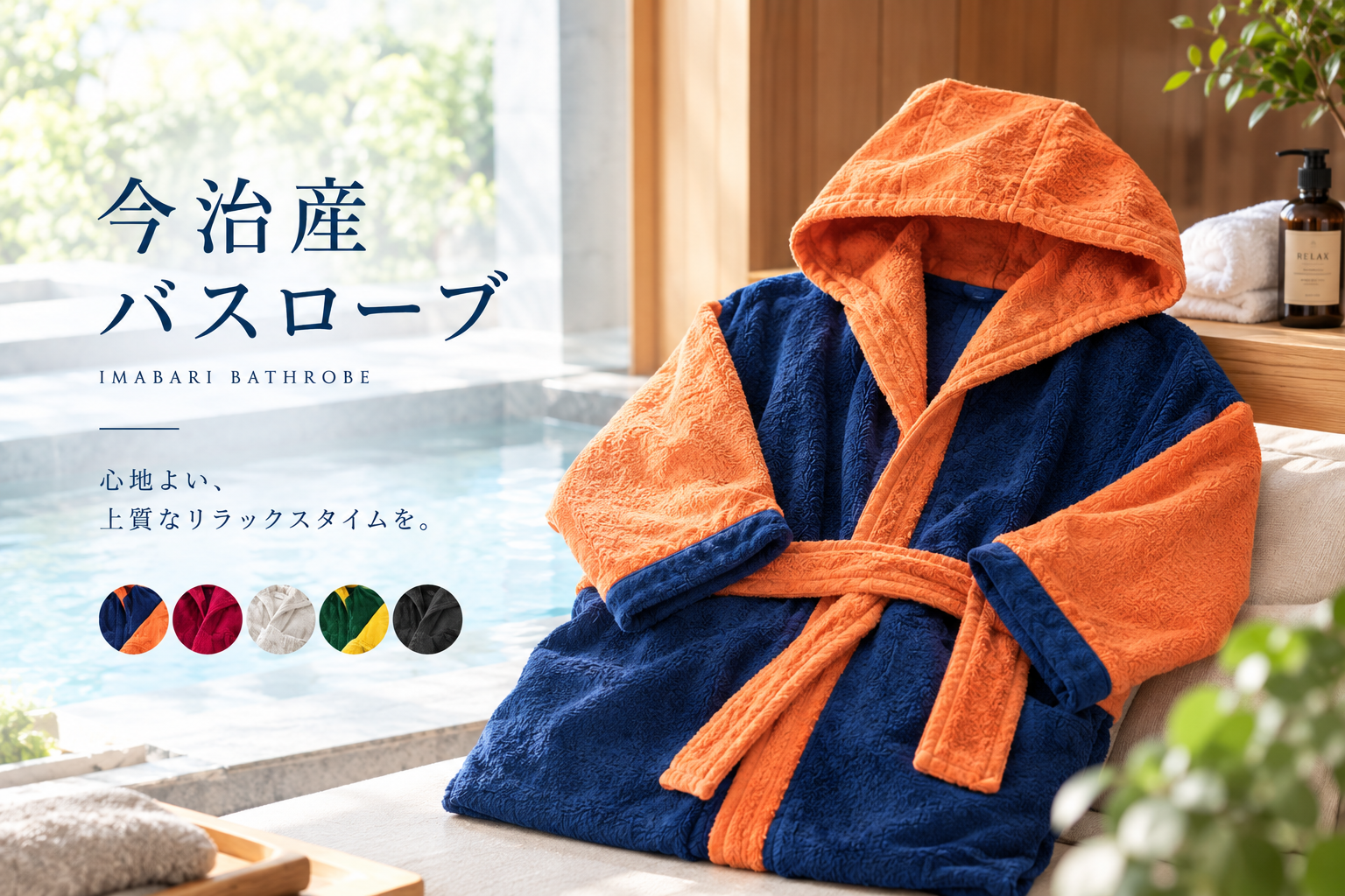 今治産バスローブ